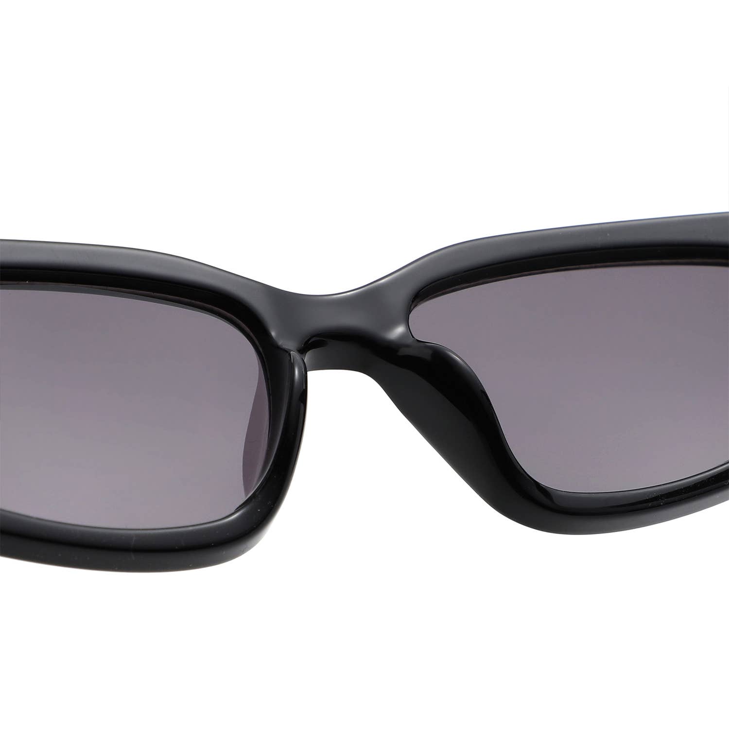Slim Rectangle Thick Frame Narrow Fashion Sunglasses