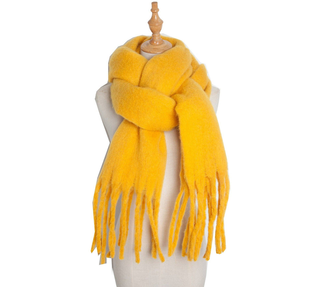 Solid Color Simple Tassel Scarves DPKS1011