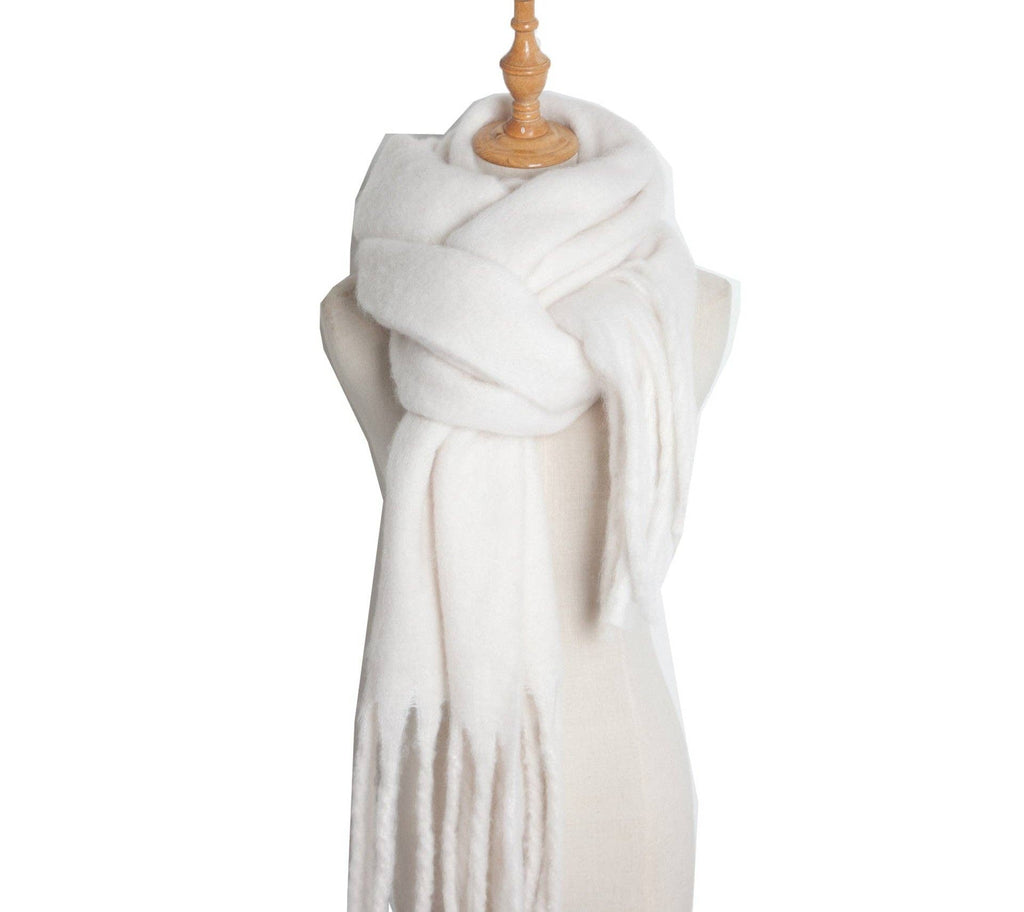 Solid Color Simple Tassel Scarves DPKS1011