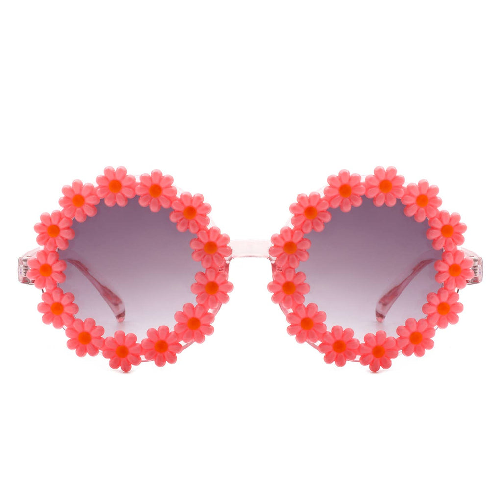 Kids Round Flower Sunglasses