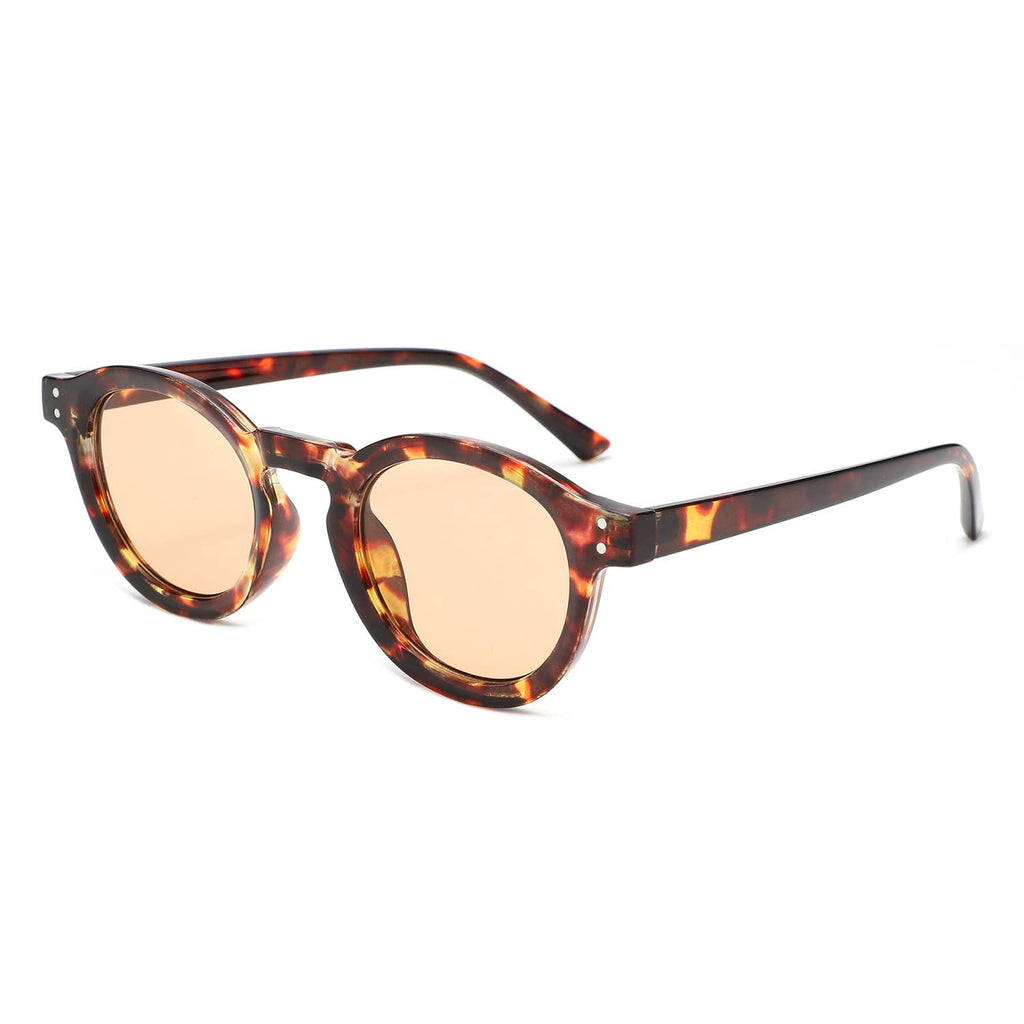 Classic Round Keyhole Tinted Lens Circle Fashion Sunglasses