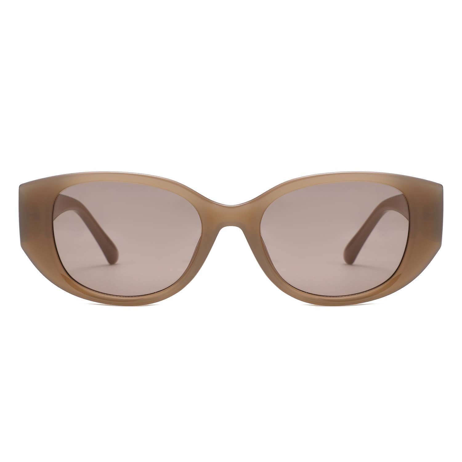 Women Cat Eye Sleek Angular Thick Frames Fashion Sunglasses