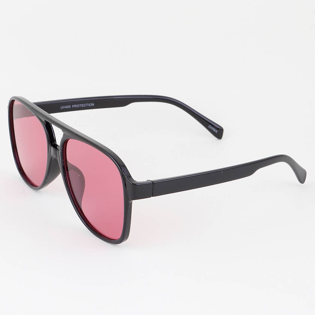 Bright Straight Aviator Sunglasses