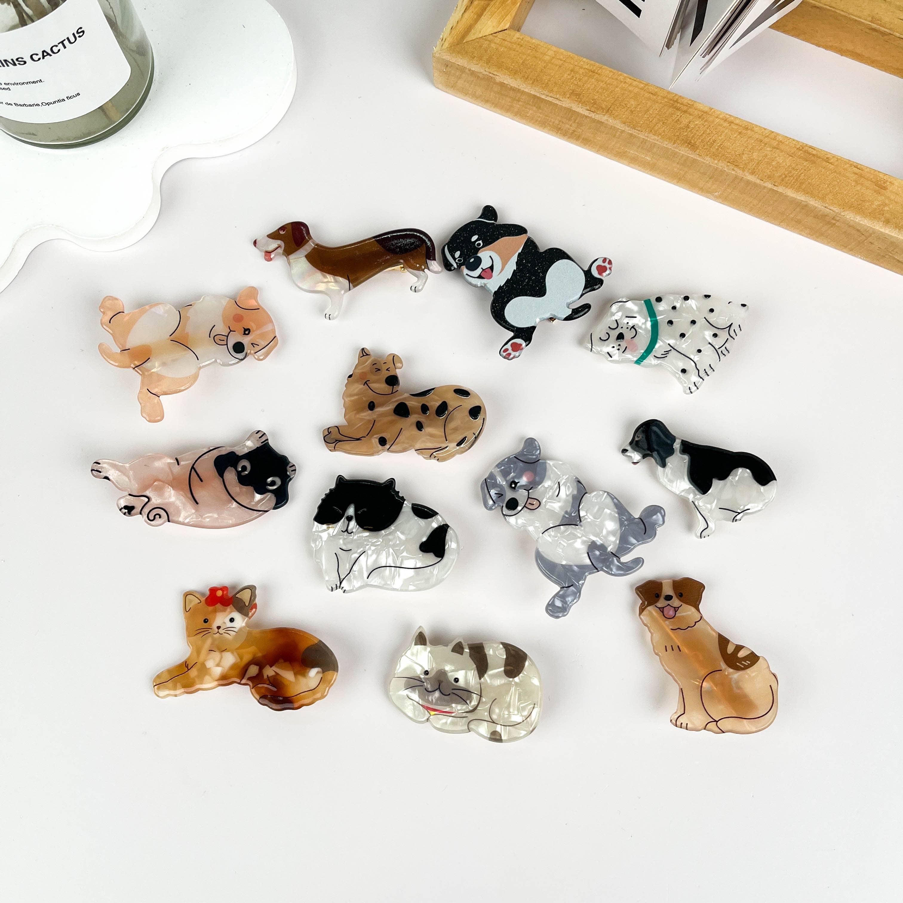 Cat and Dog Animal Hair Claw Clips