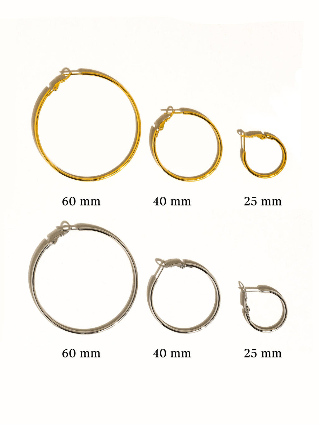 Eska 18K Gold Non-Tarnish Classic Thin Hoop Earring