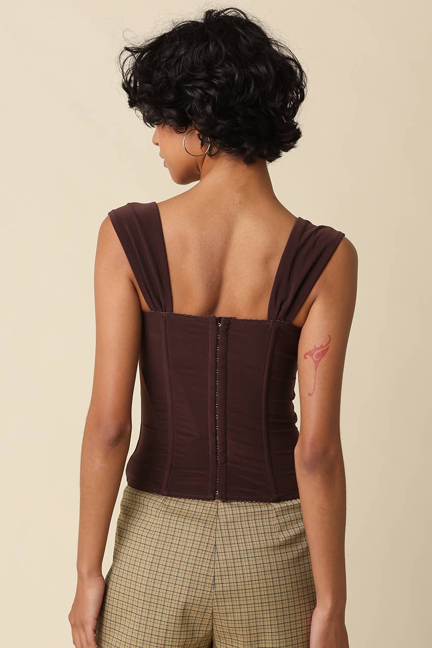 Elara Structured Square-Neck Top