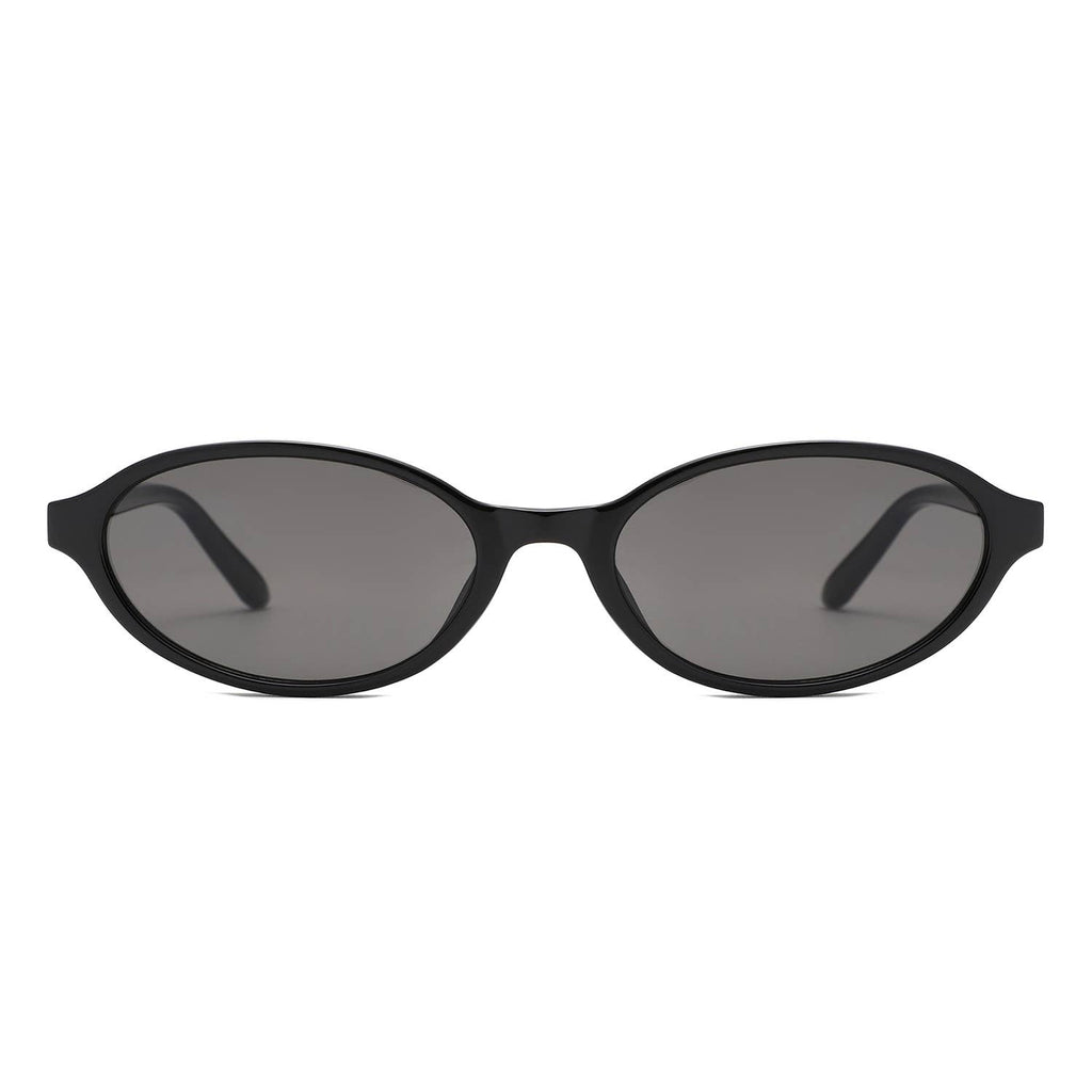 Retro Oval Slim Frame Unisex Fashion Sunglasses