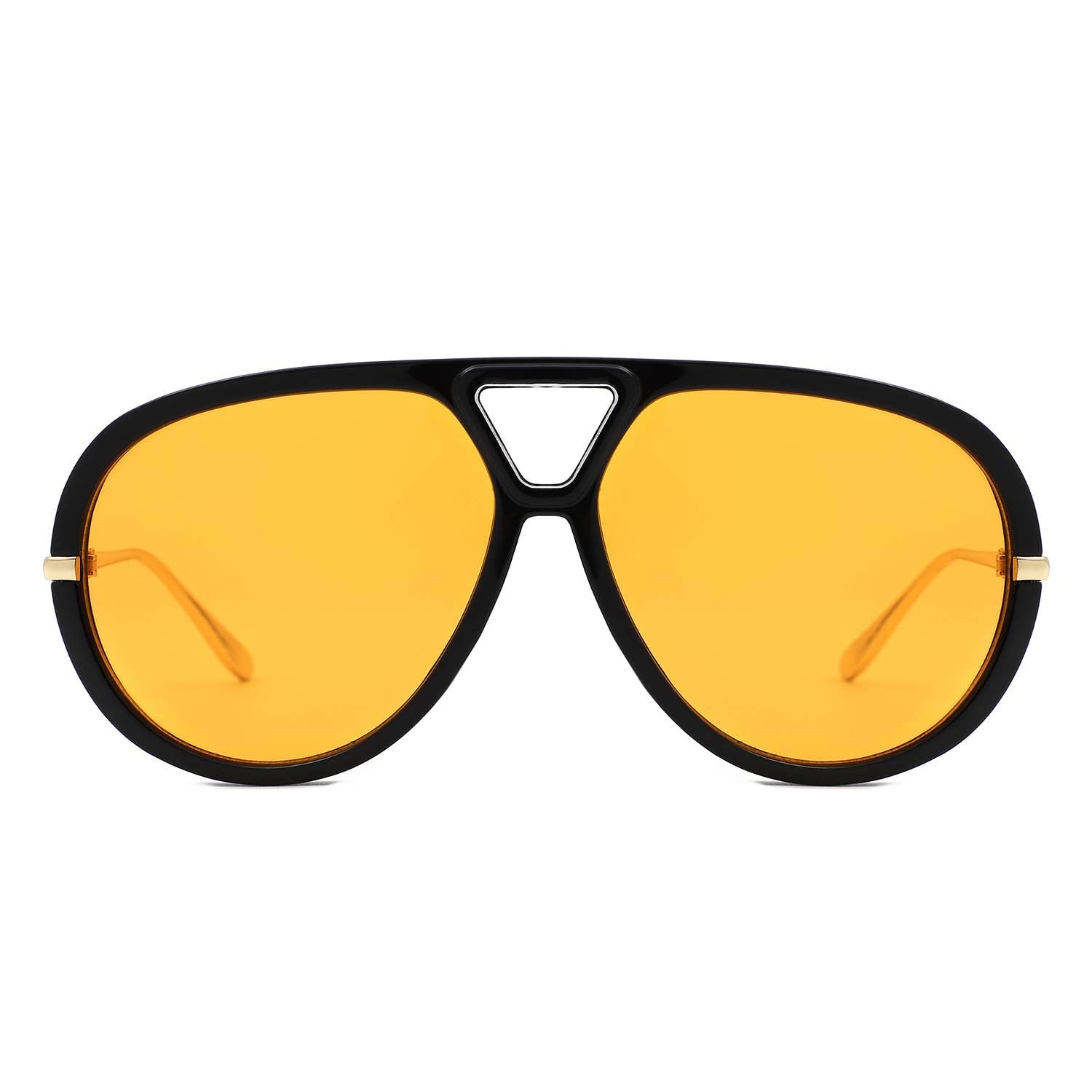 Retro Double Bridge Bold Fashion Aviator Sunglasses