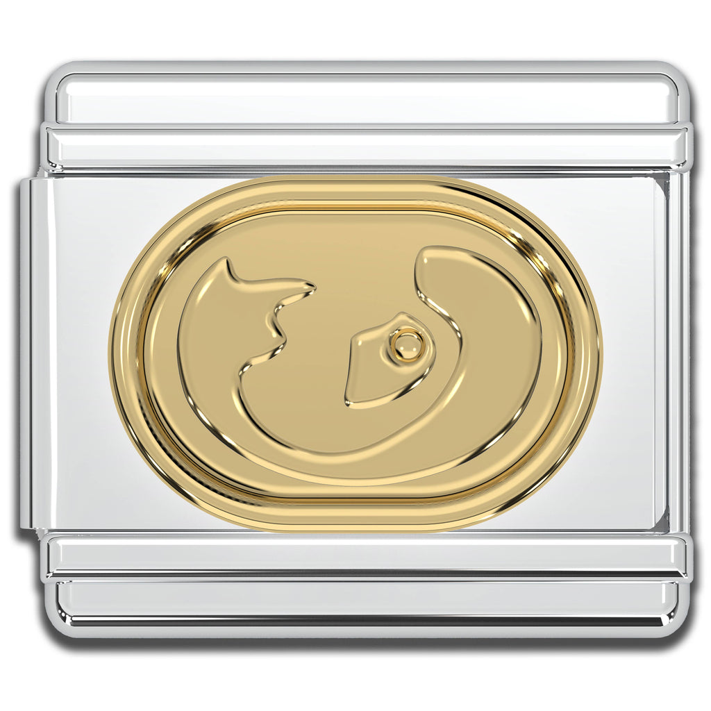 Italian Charms - Virgo Zodiac, 9mm Gold Bracelet Links