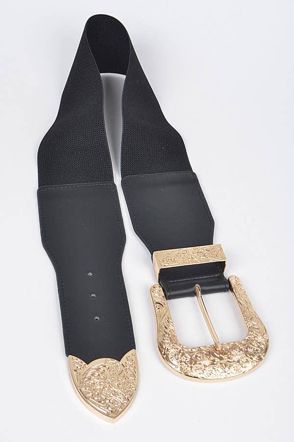 Wide Multi Metal Elastic Belt