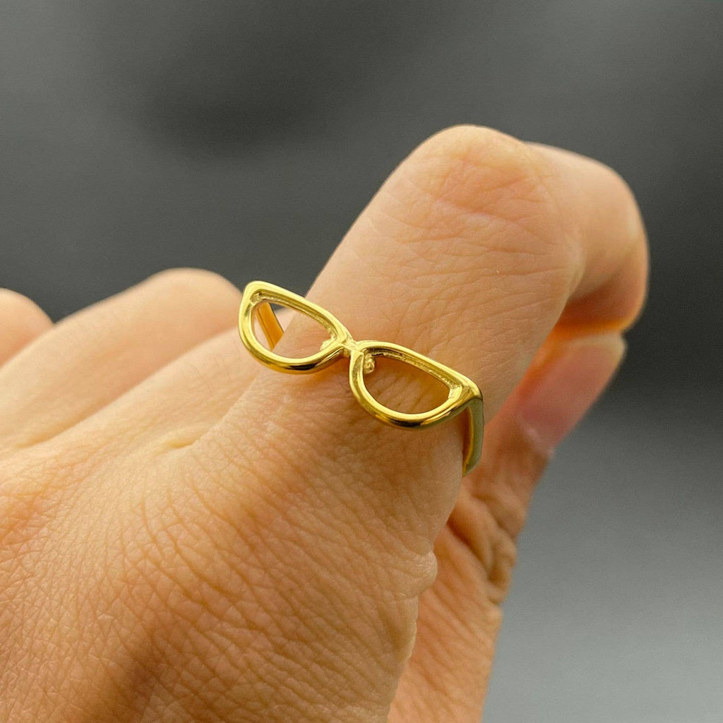 18K Gold Plated Stainless Steel Sunglasses Ring - FGS