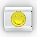 Italian Charm Bracelet Charms - 9mm Emoji Smiley Face Links