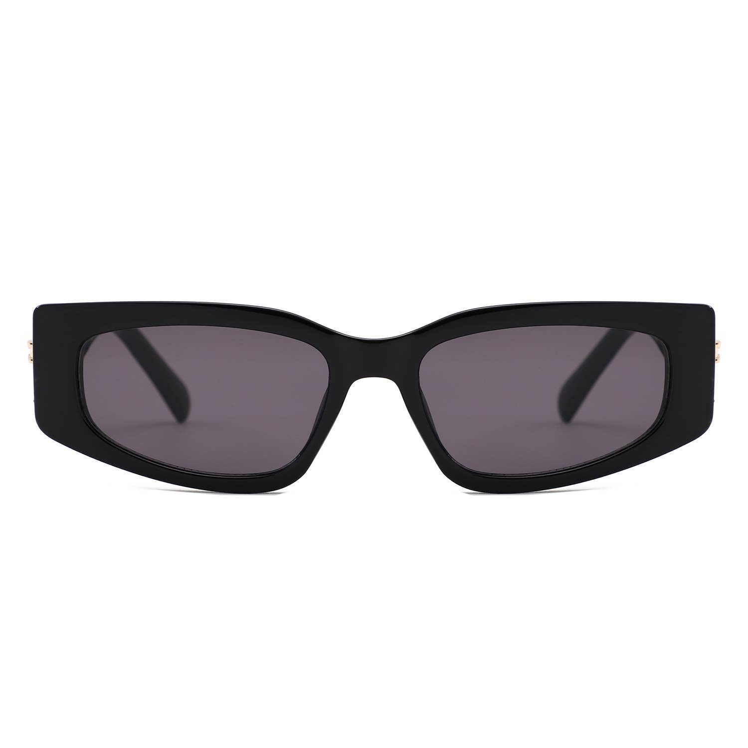 Slim Rectangle Thick Frame Narrow Fashion Sunglasses