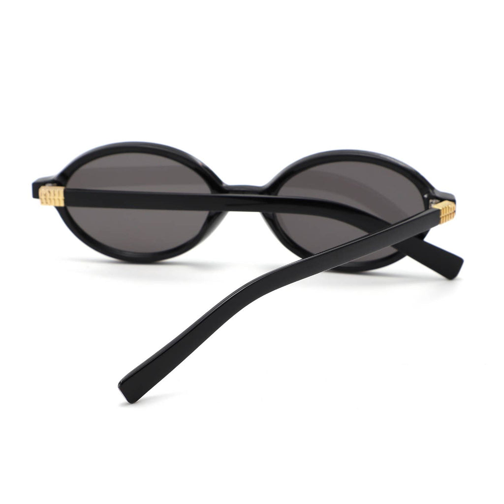 Retro Oval Slim Vintage Round Sunglasses