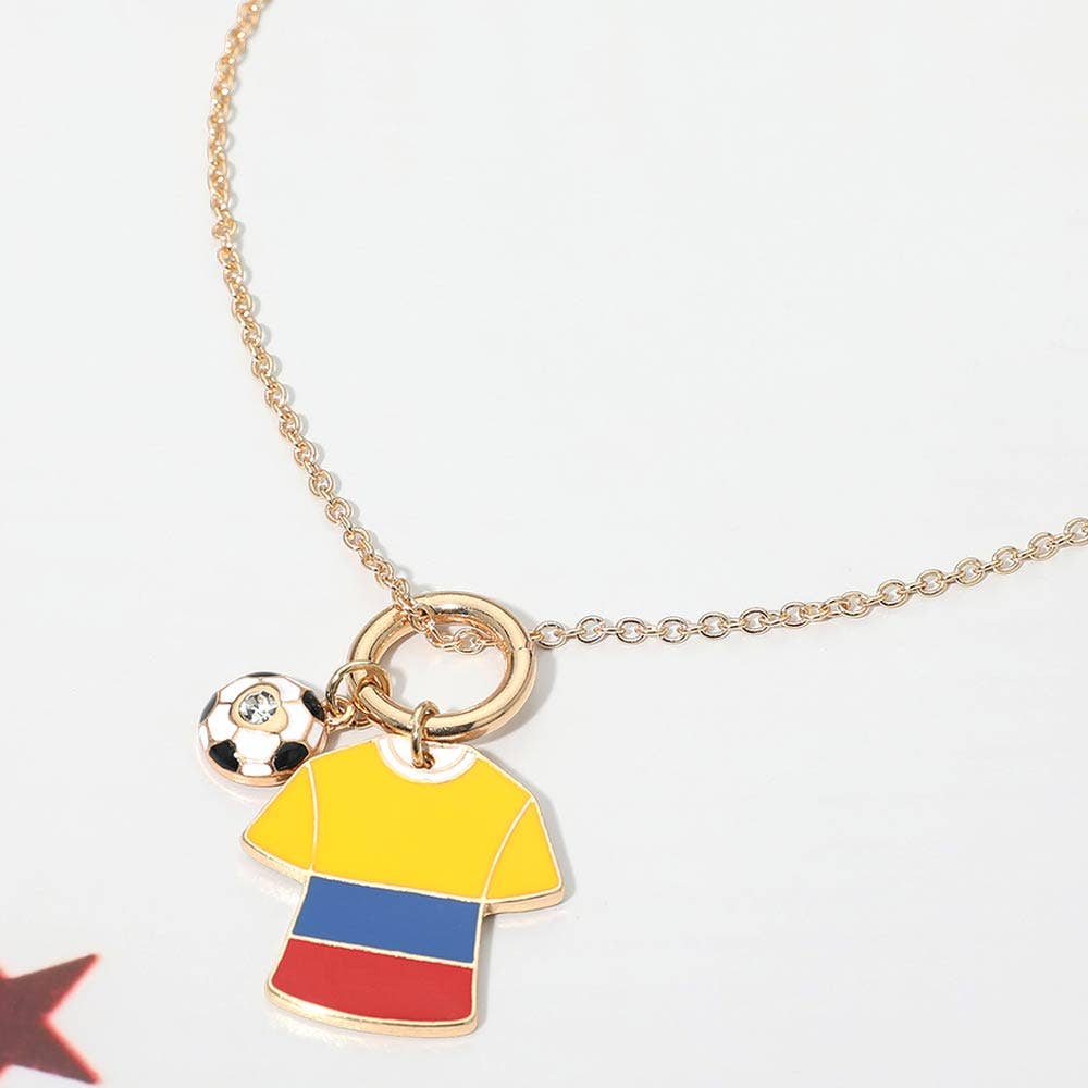 World Cup Soccer Jersey Necklace