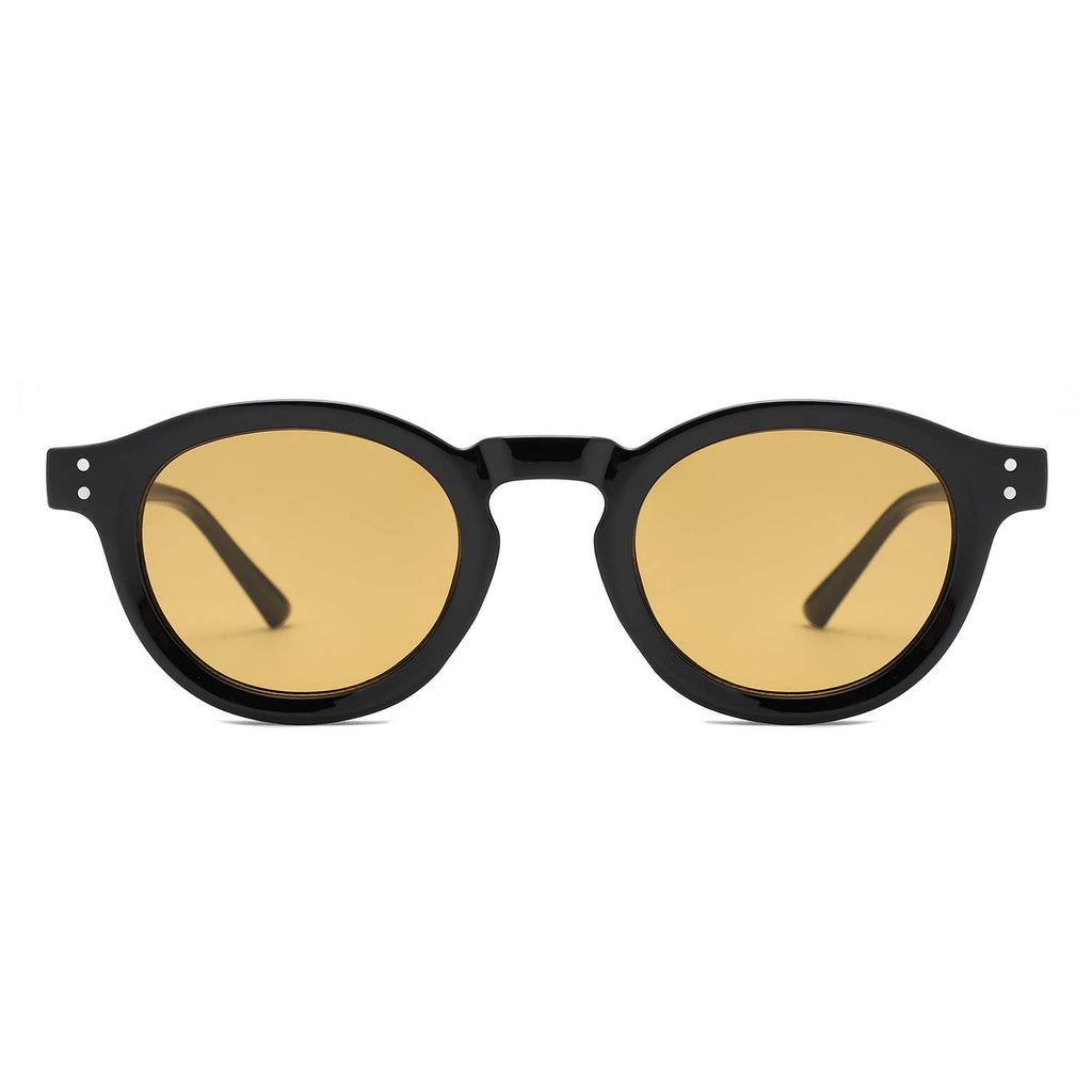 Classic Round Keyhole Tinted Lens Circle Fashion Sunglasses