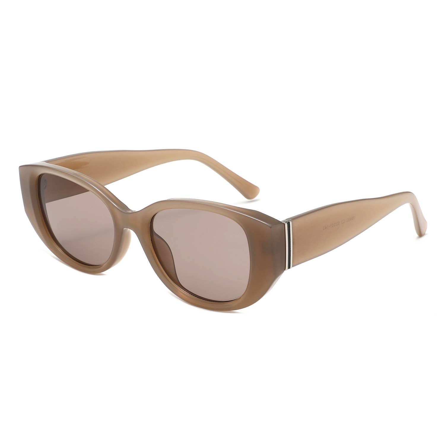 Women Cat Eye Sleek Angular Thick Frames Fashion Sunglasses