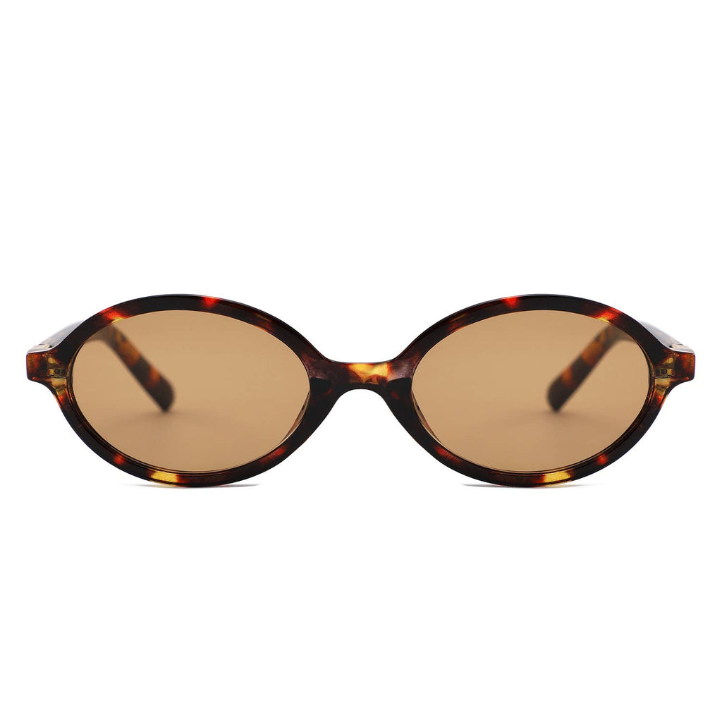 Retro Oval Slim Vintage Round Sunglasses