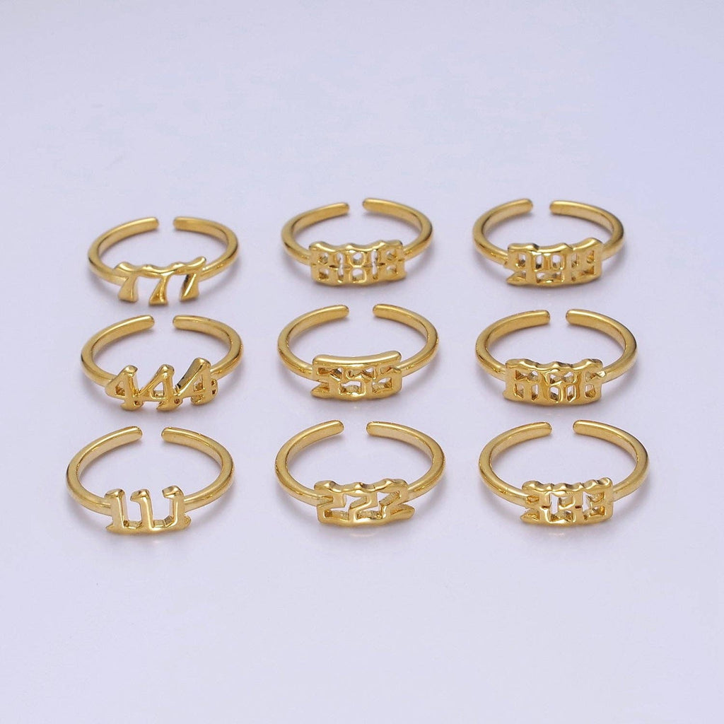 Dainty Angel Number Ring, Minimalist Gold Filled Ring Unisex