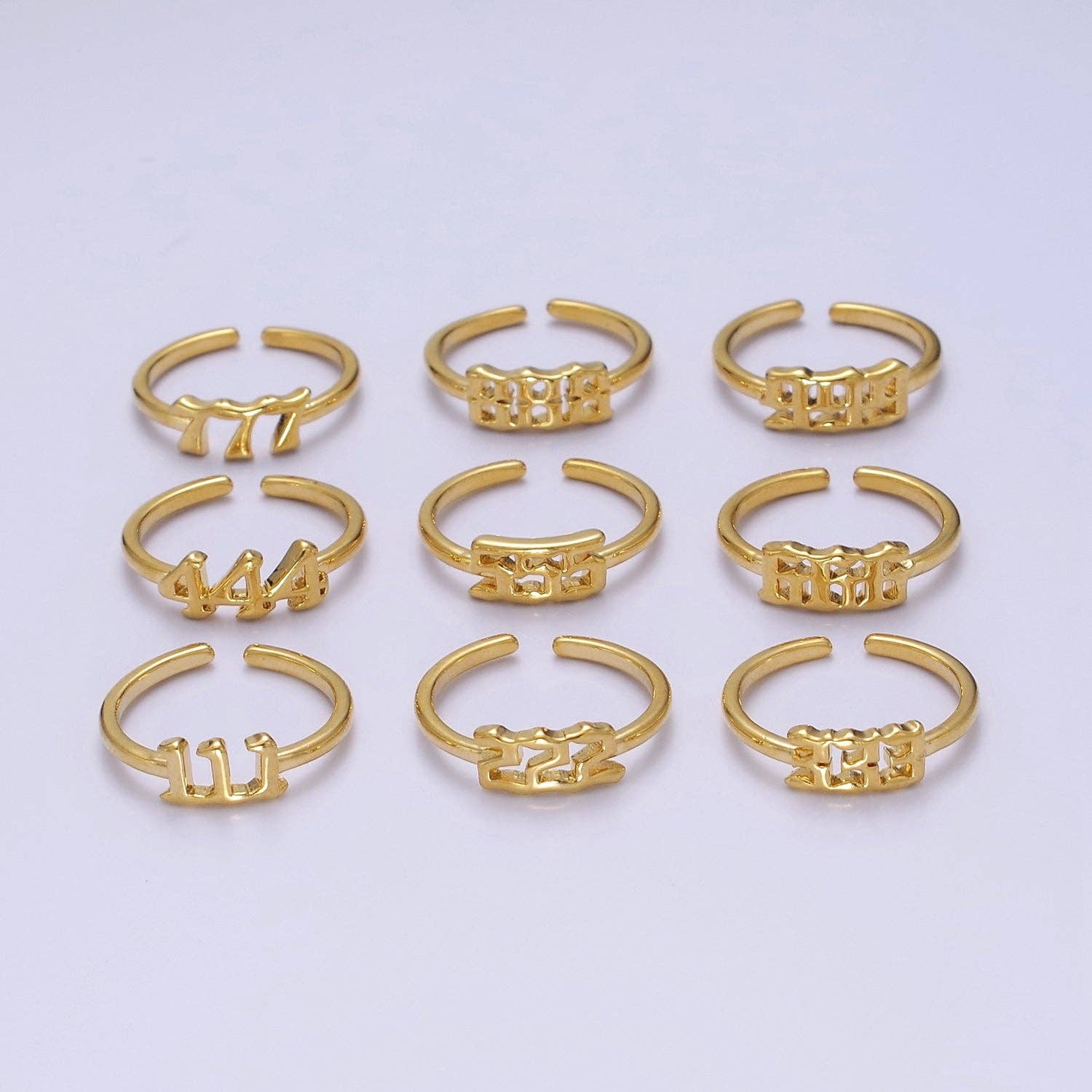 Dainty Angel Number Ring, Minimalist Gold Filled Ring Unisex