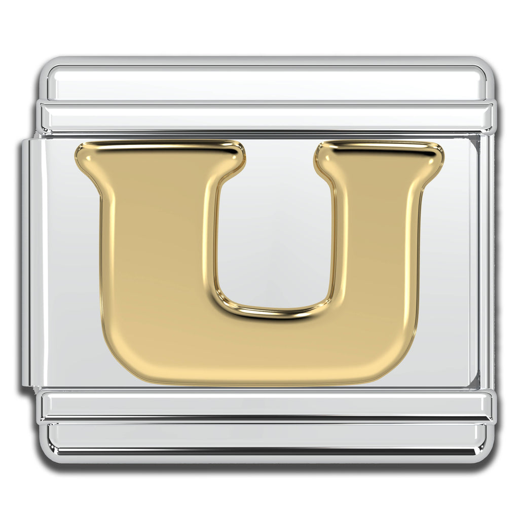 Italian Charm Letters A-Z - 9mm Gold Bracelet Charms