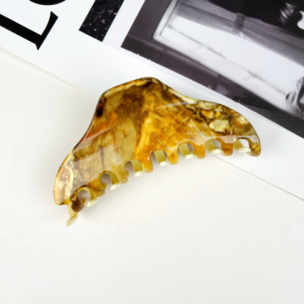 4.5" Over Size Triangle Marbled Hair Claw Clips