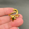 Moon Star 18K Gold Plated S.Steel Adjustable Ring - FGS/MS