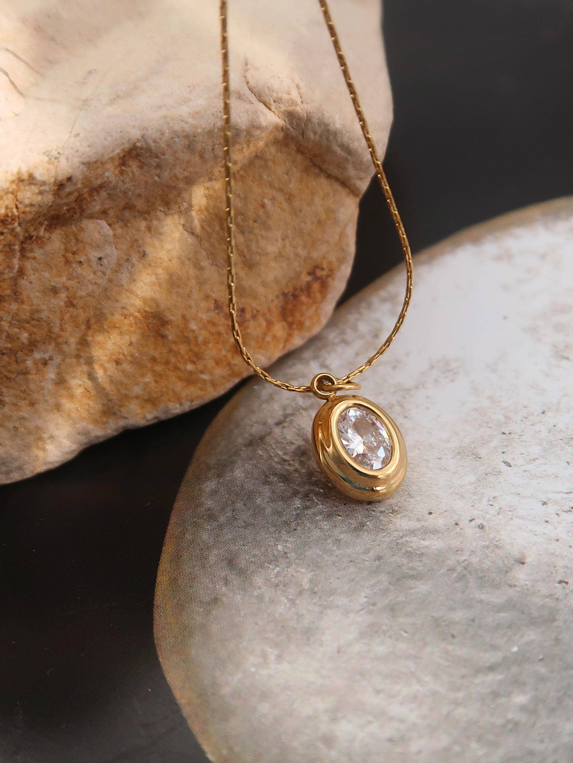 Cornelia 18K Gold Non-Tarnish Gemstone Necklace