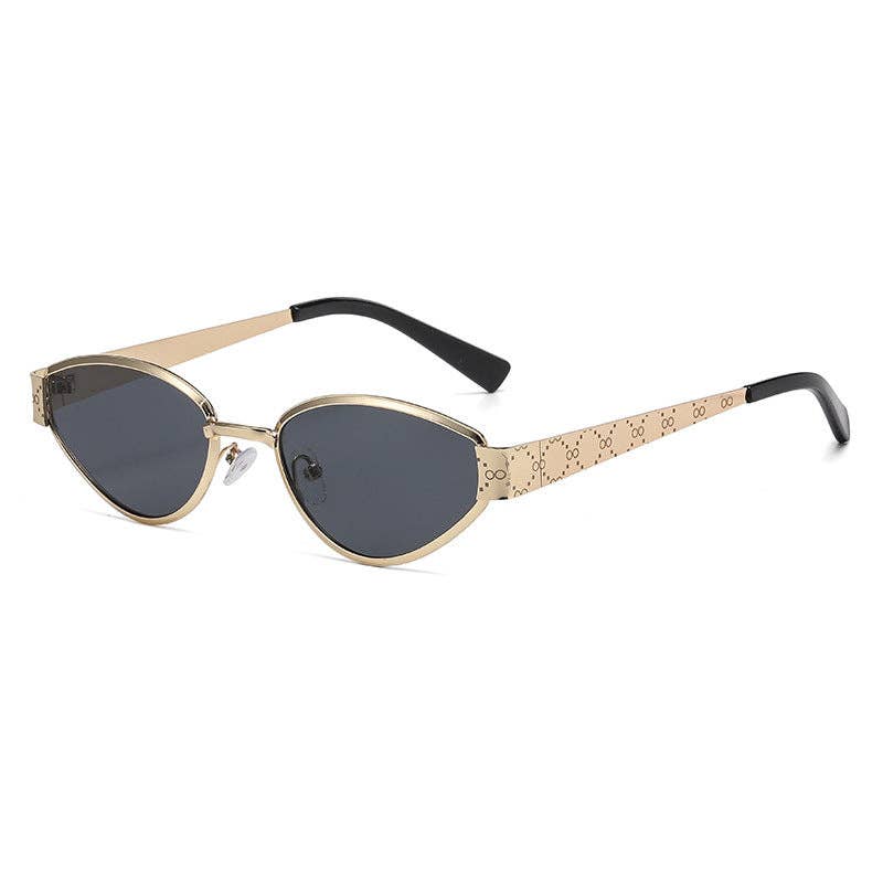 Trendy Metal Cat Eye Sunglasses for Women