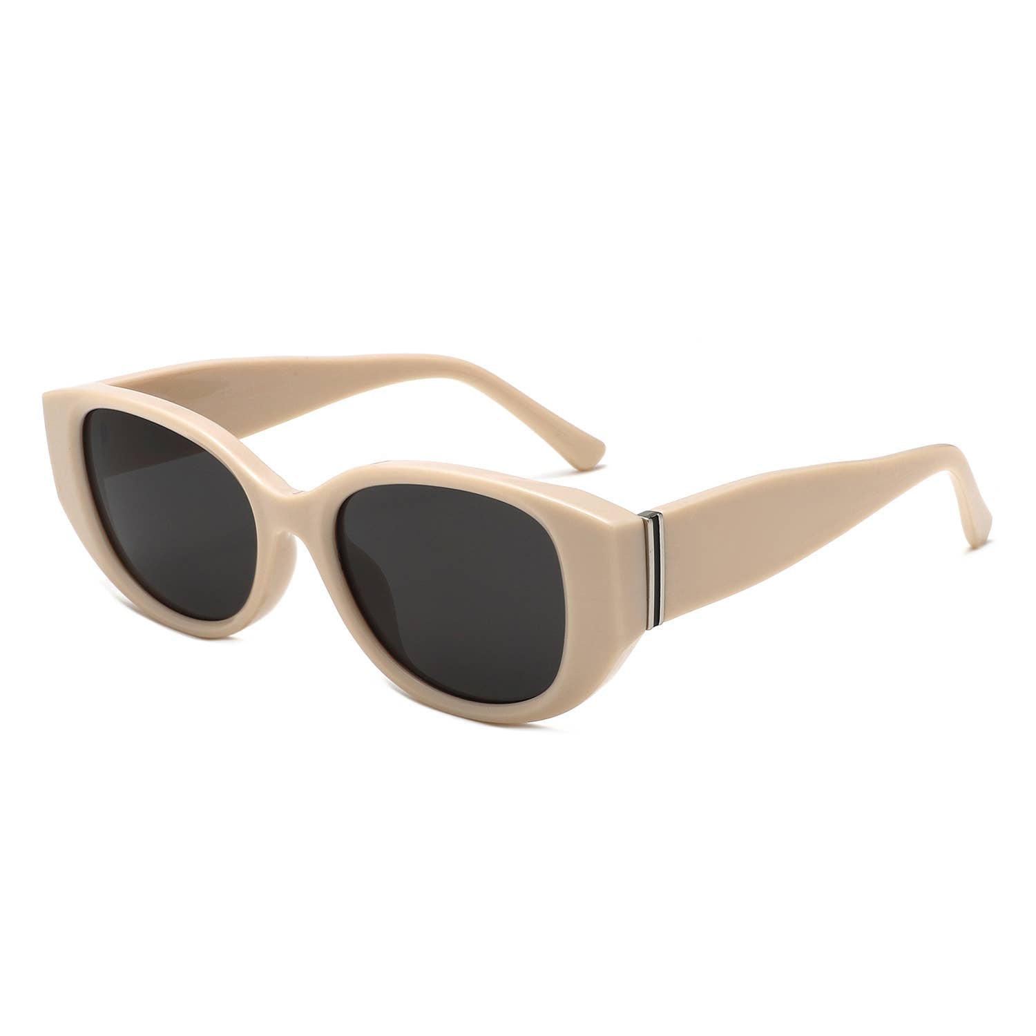 Women Cat Eye Sleek Angular Thick Frames Fashion Sunglasses