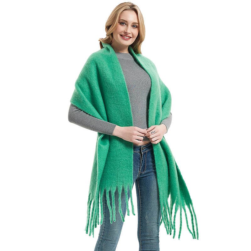 Solid Color Simple Tassel Scarves DPKS1011