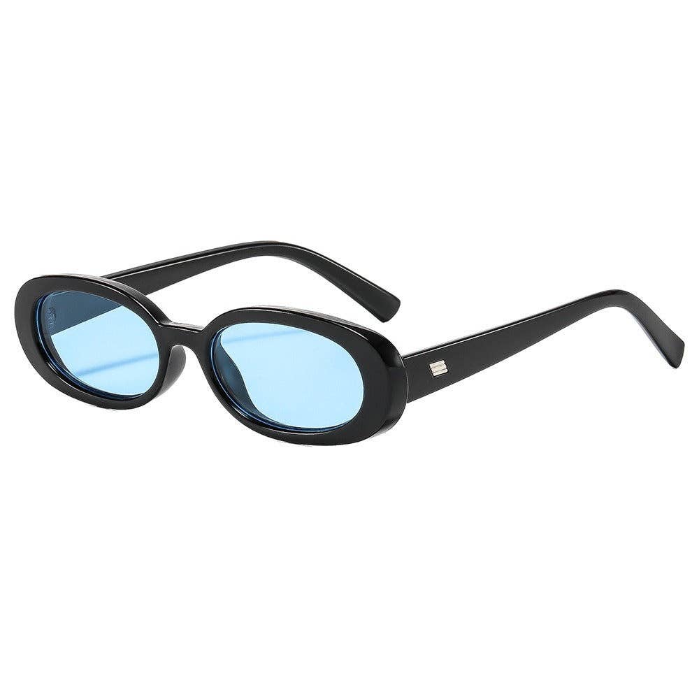 Retro Oval Frame Sunglasses Stylish Fashion Accessory for Outdoor Activities