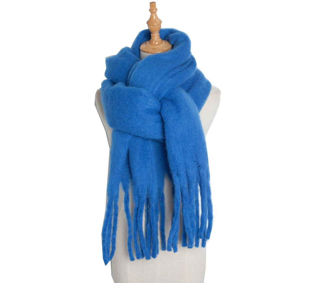 Solid Color Simple Tassel Scarves DPKS1011