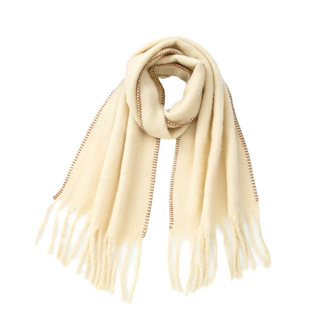 Warm Plush Thick Cashmere Fringe Winter Scarf DP25F607