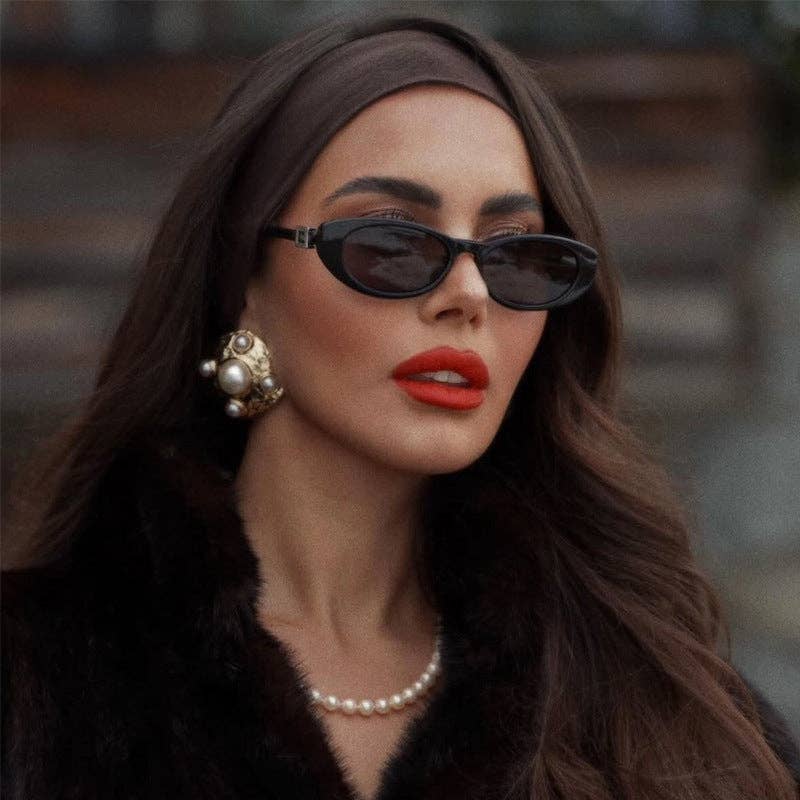 Oval Frame Cat Eye Sunglasses for Women Stylish Fashion Shades