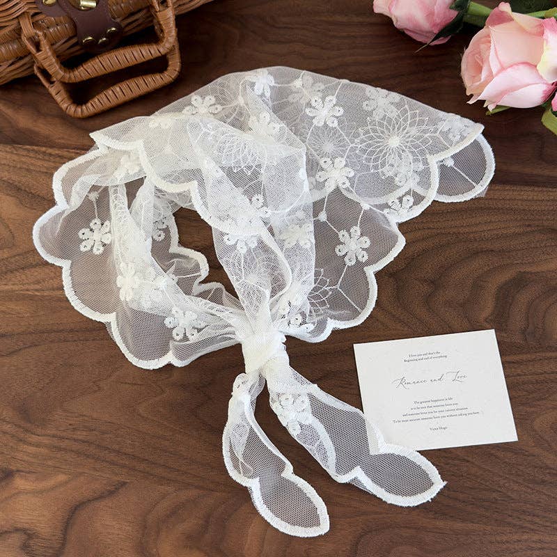 Vintage Floral Lace Headscarf for Women - Cute Travel Accessories