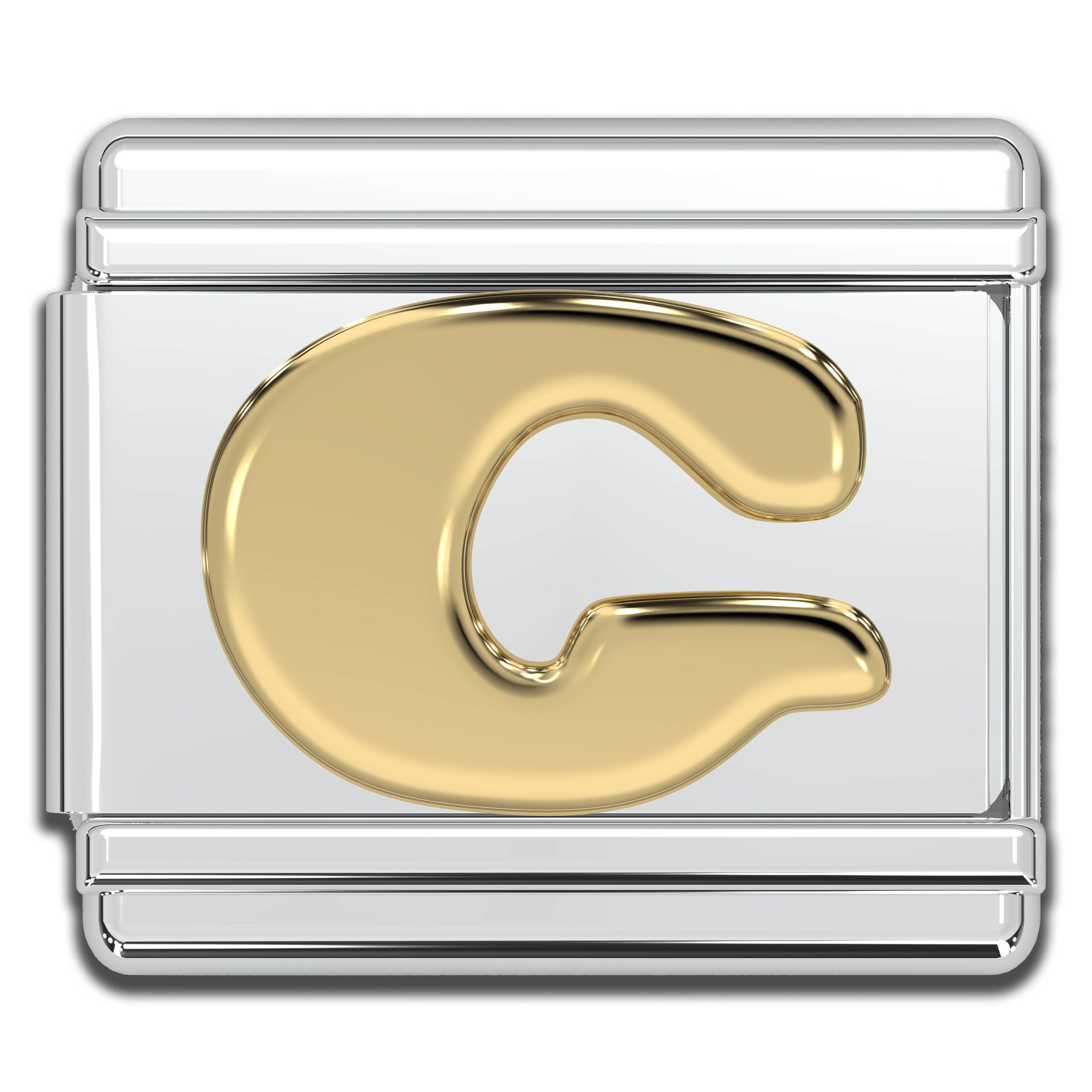 Italian Charm Letters A-Z - 9mm Gold Bracelet Charms