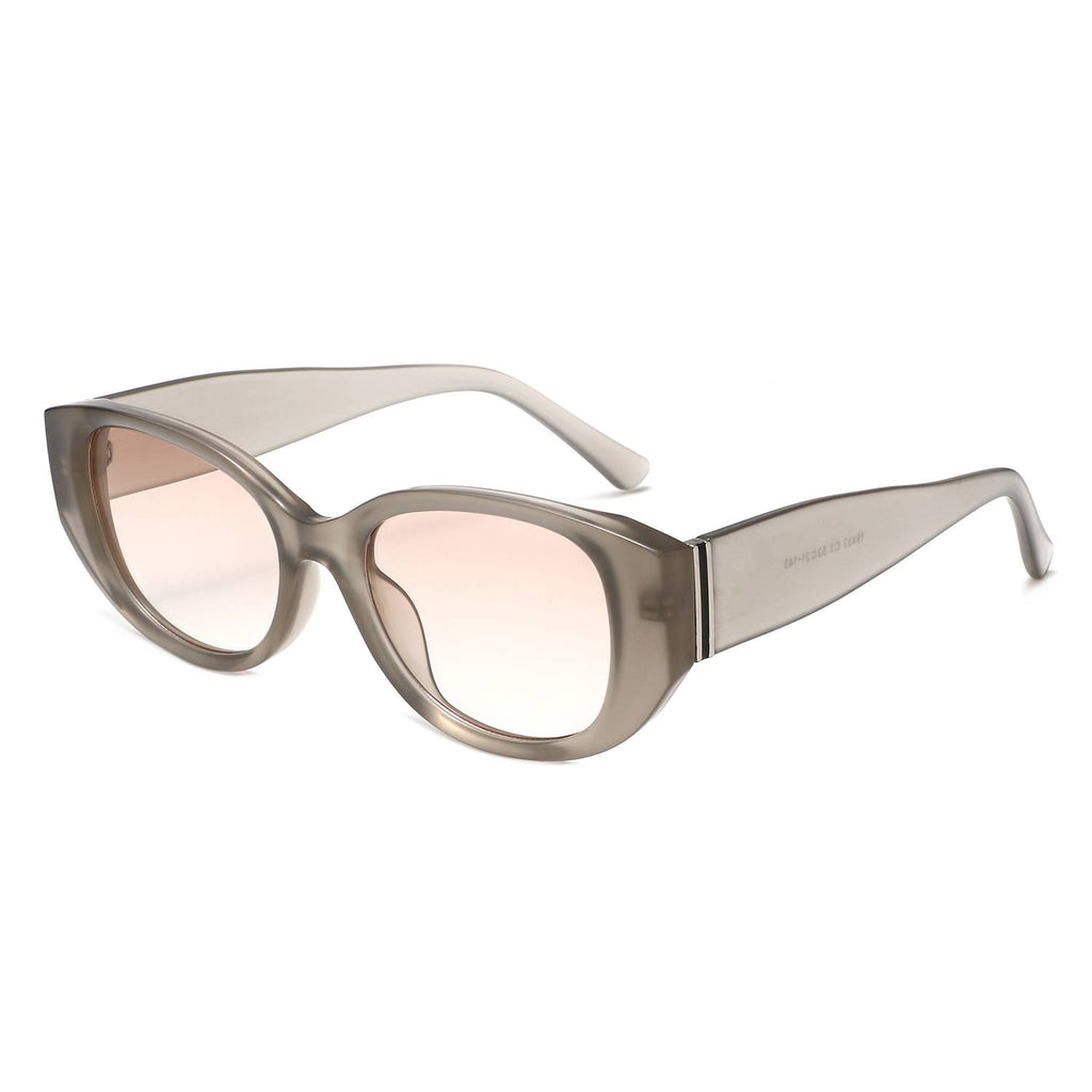 Women Cat Eye Sleek Angular Thick Frames Fashion Sunglasses