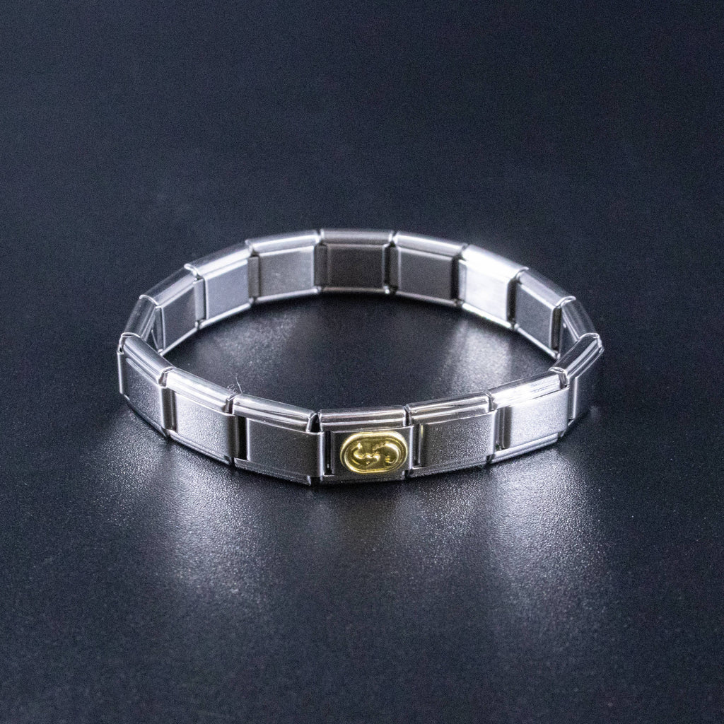 Italian Charms - Pisces Zodiac, 9mm Gold Bracelet Links
