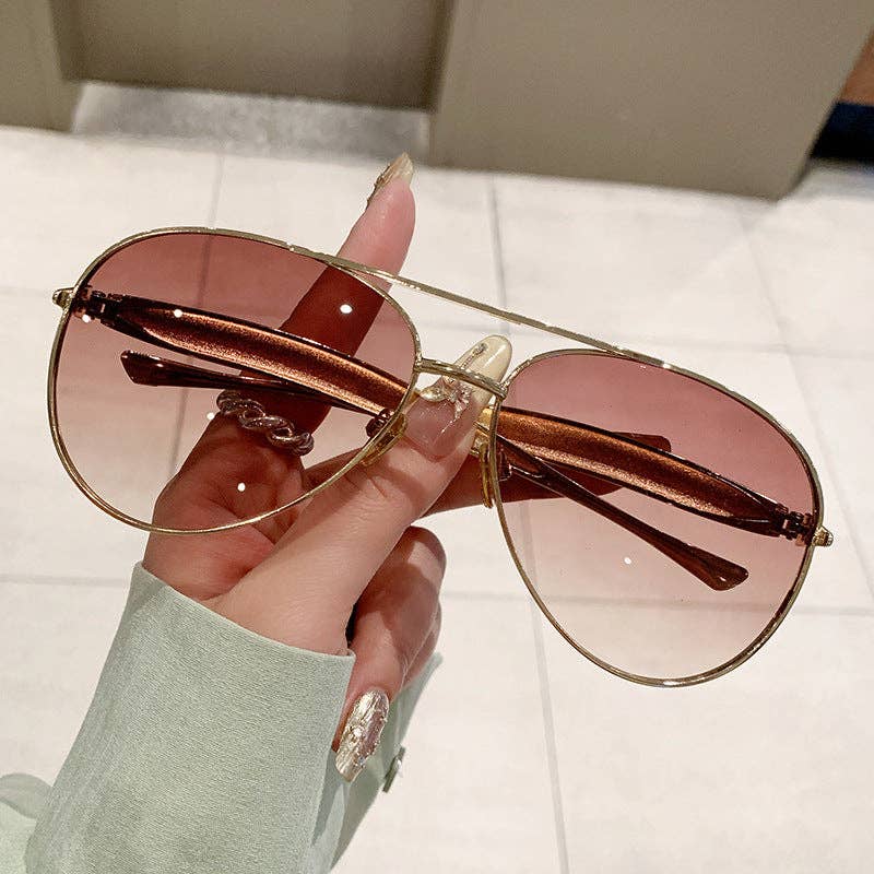 Trendy Metal Frame Retro Sunglasses for Women