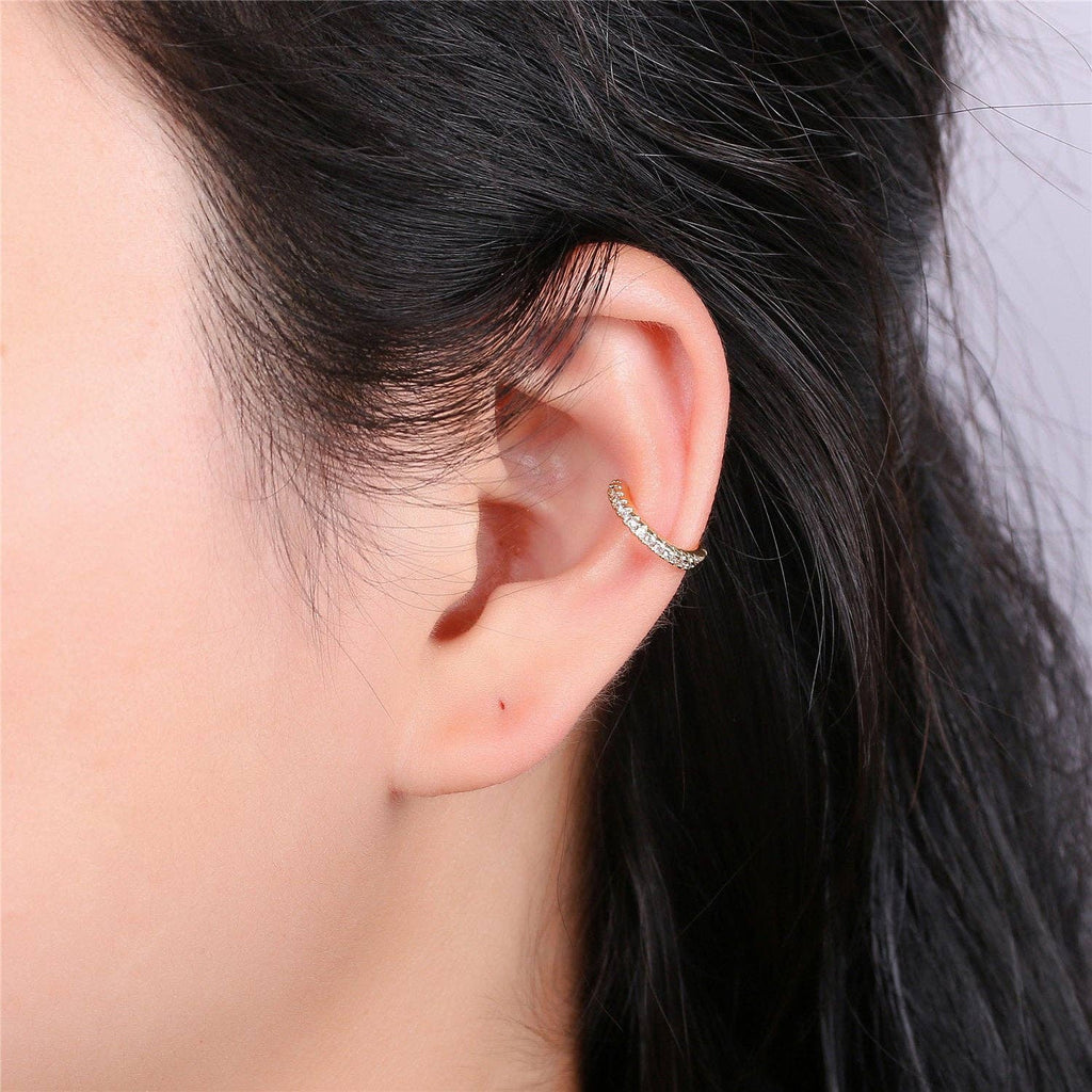1x Micro Pave Gold Filled Earring Simple Ear Cuff  AI131