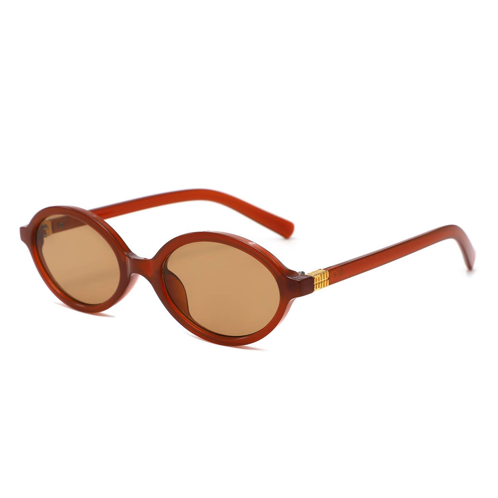Retro Oval Slim Vintage Round Sunglasses