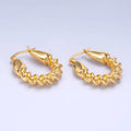Modern Twisted Gold Hoop Earrings