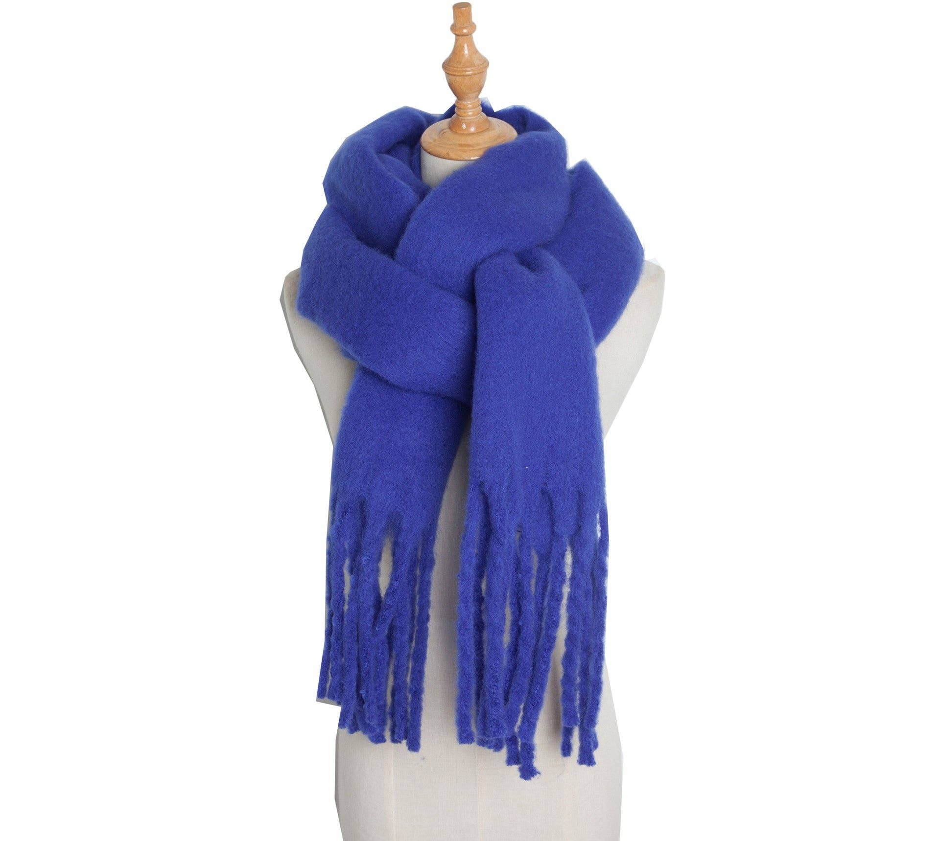 Solid Color Simple Tassel Scarves DPKS1011