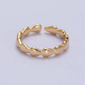 16K Gold Filled Molten Drop Sideway Minimalist Ring