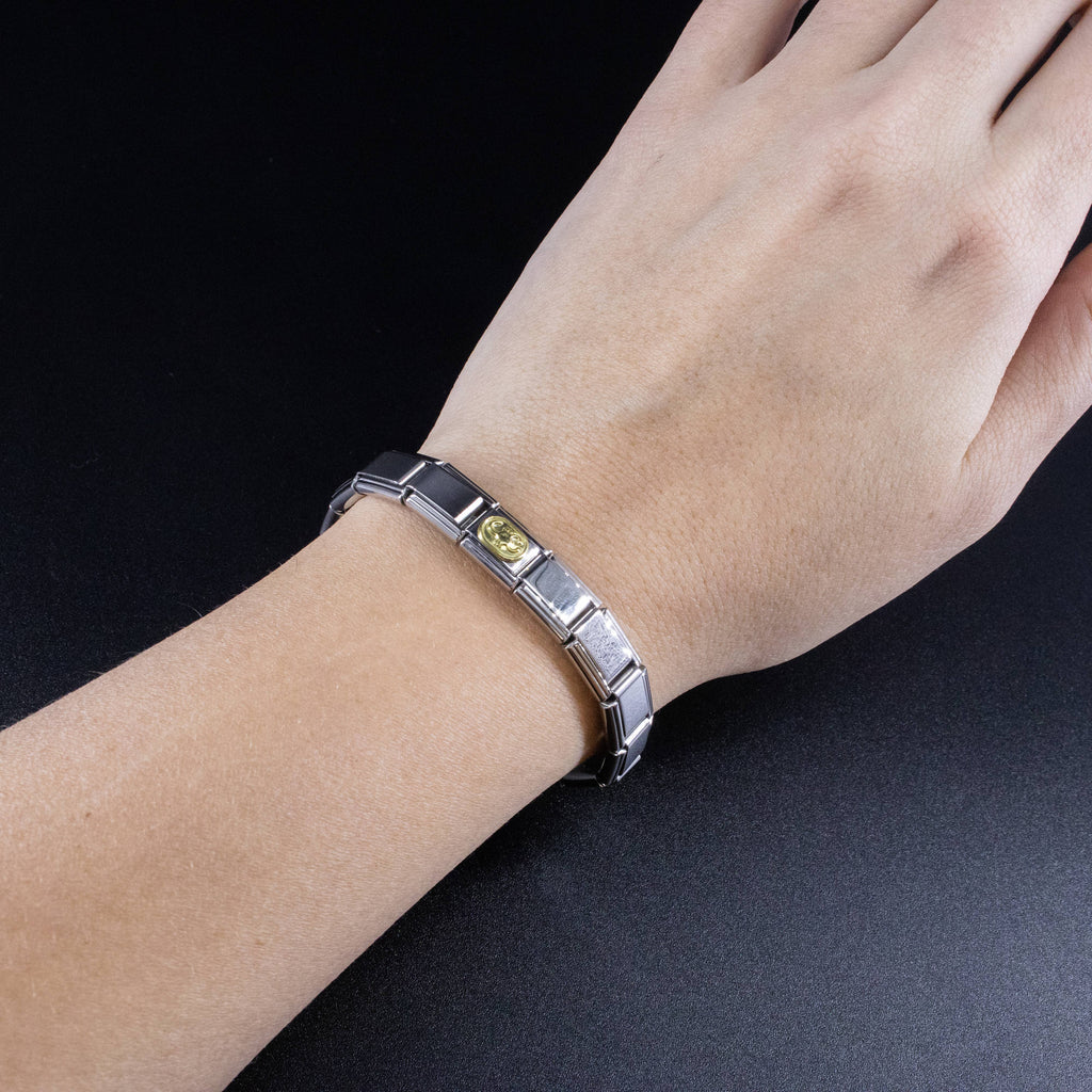Italian Charms - Scorpio Zodiac, 9mm Gold Bracelet Links
