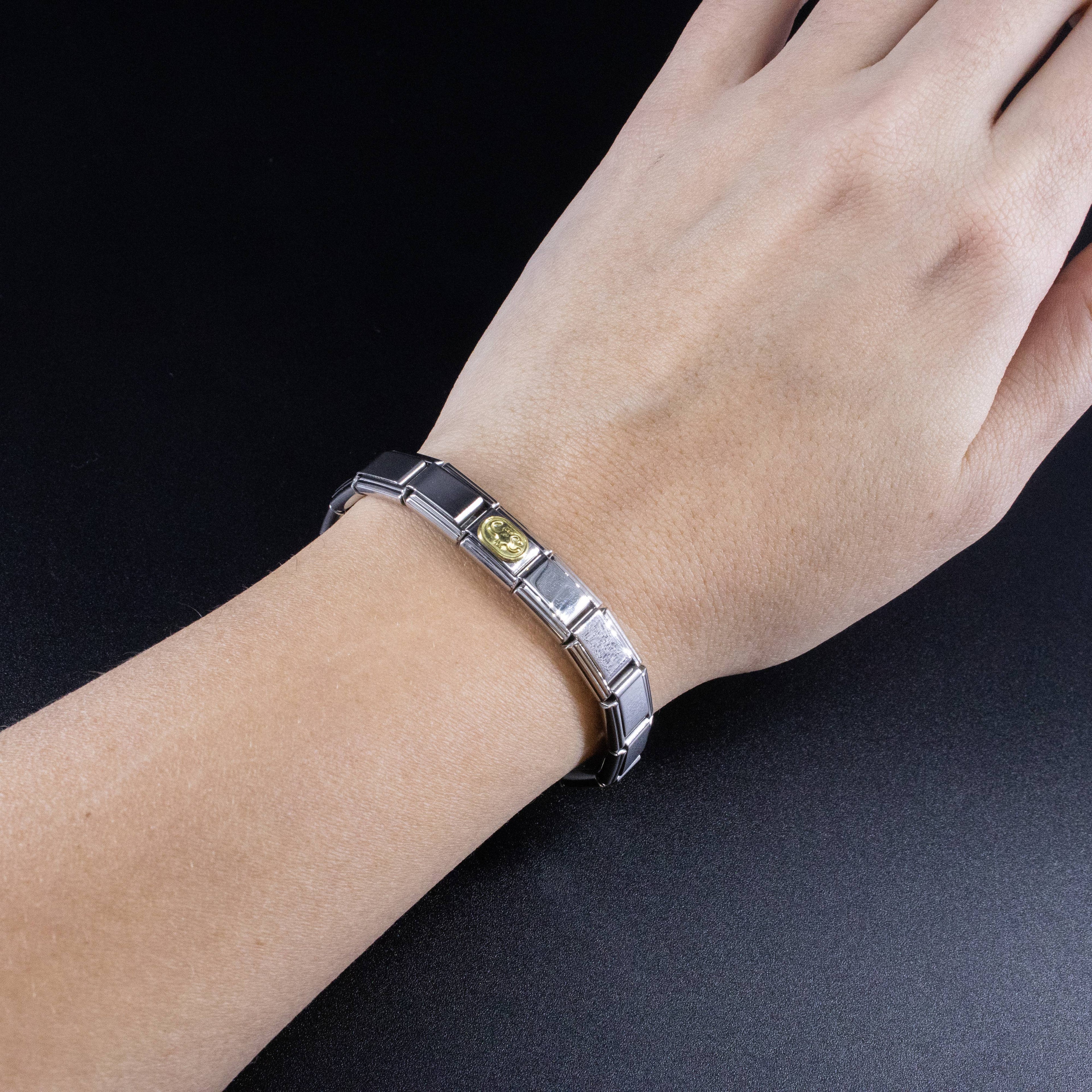 Italian Charms - Scorpio Zodiac, 9mm Gold Bracelet Links