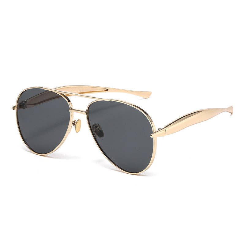 Trendy Metal Frame Retro Sunglasses for Women