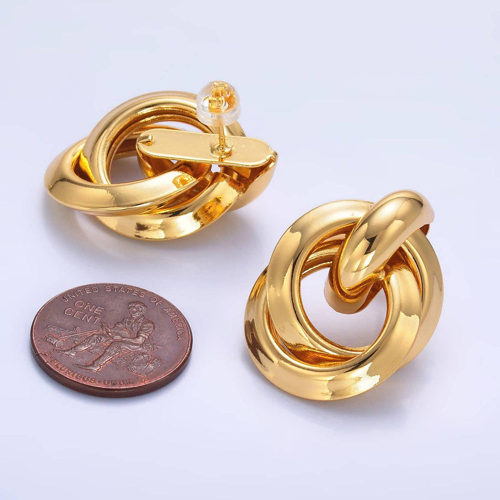 24K Gold Filled Minimalist Door Knocker Studs | Q526 Q530