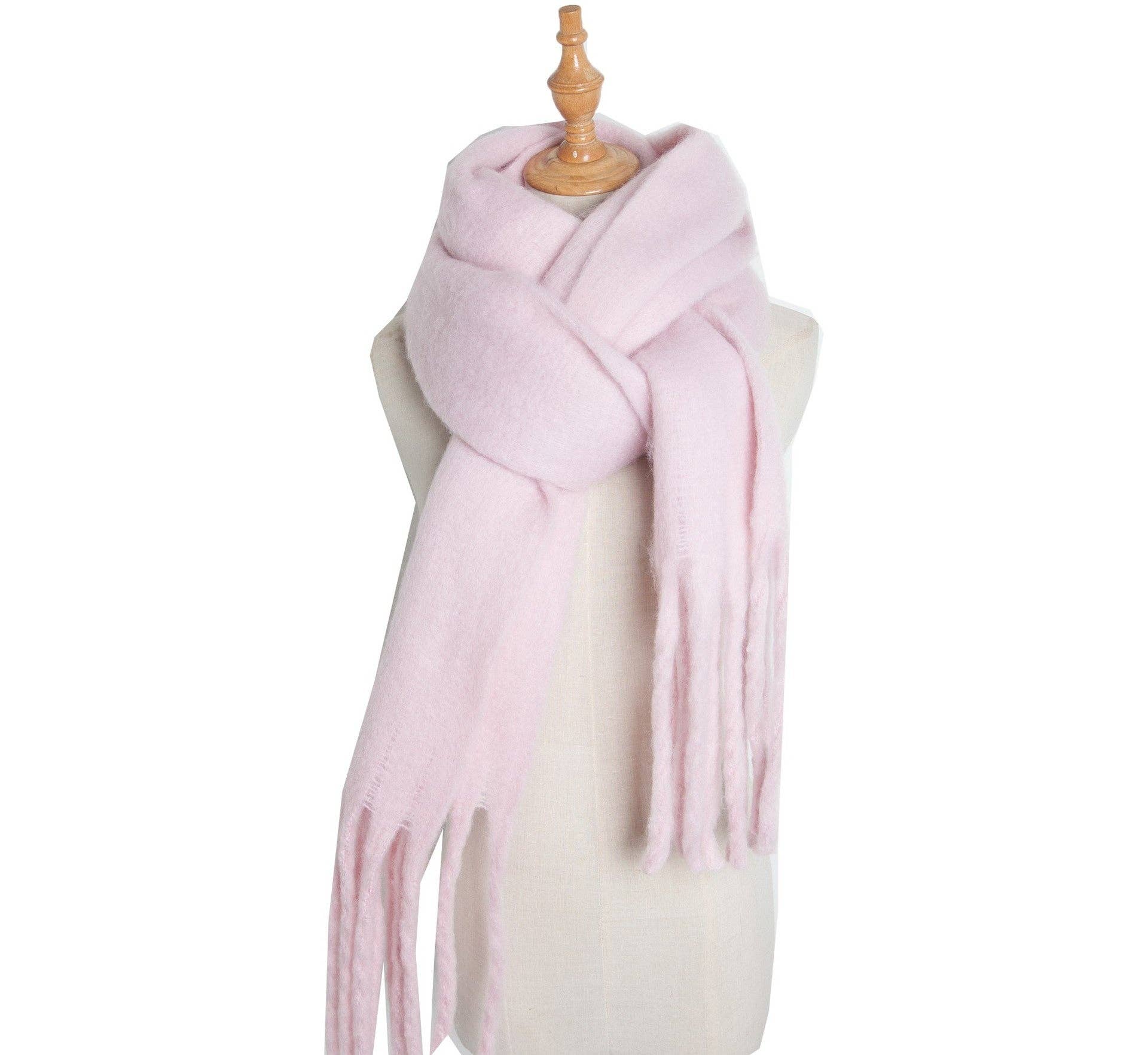 Solid Color Simple Tassel Scarves DPKS1011
